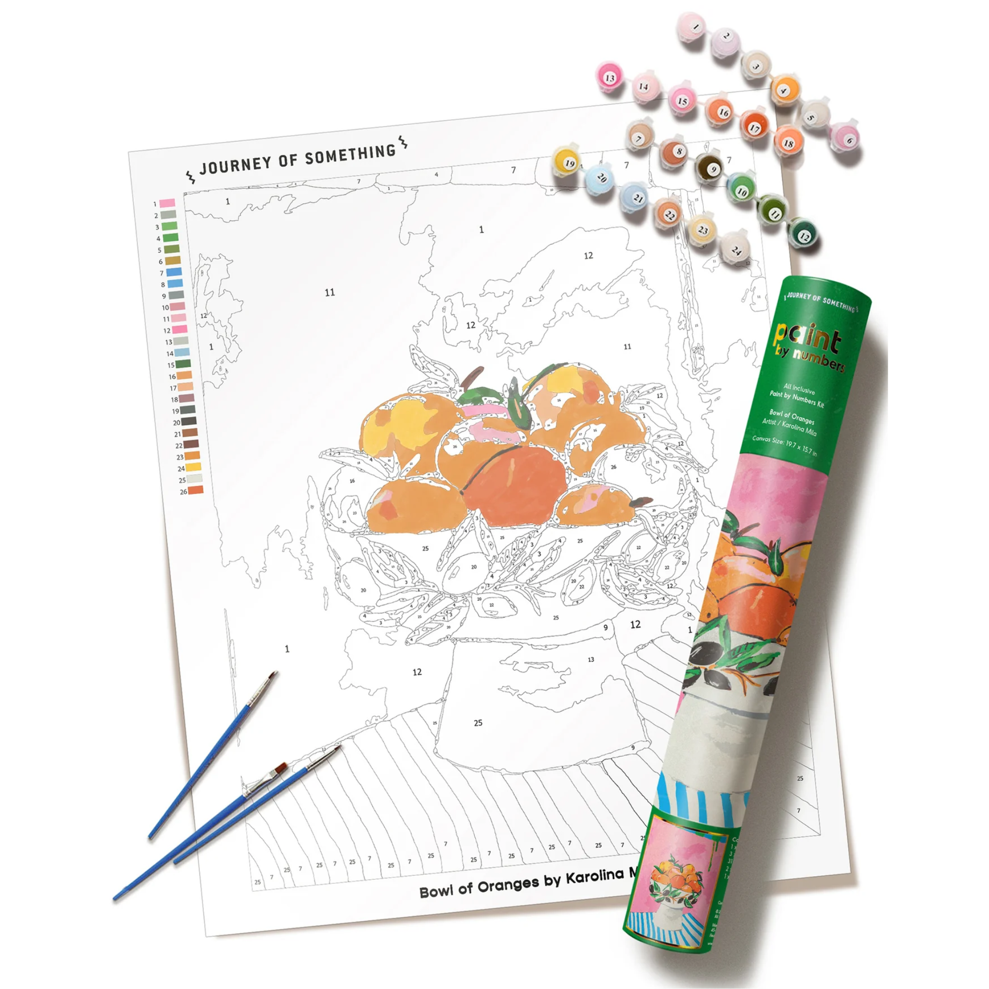 Bowl of Oranges - Paint by Numbers Kit
