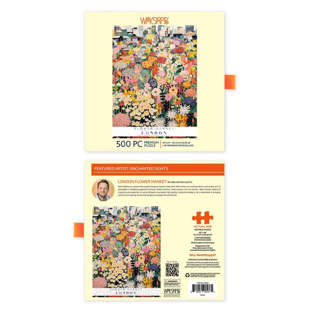 London Flower Market - 500 Piece Puzzle (WerkShoppe)