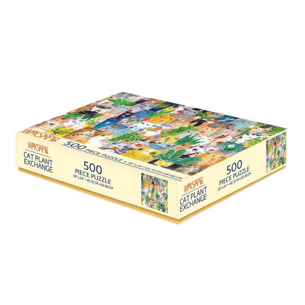 Cat Plant Exchange - 500 Piece Puzzle (WerkShoppe)