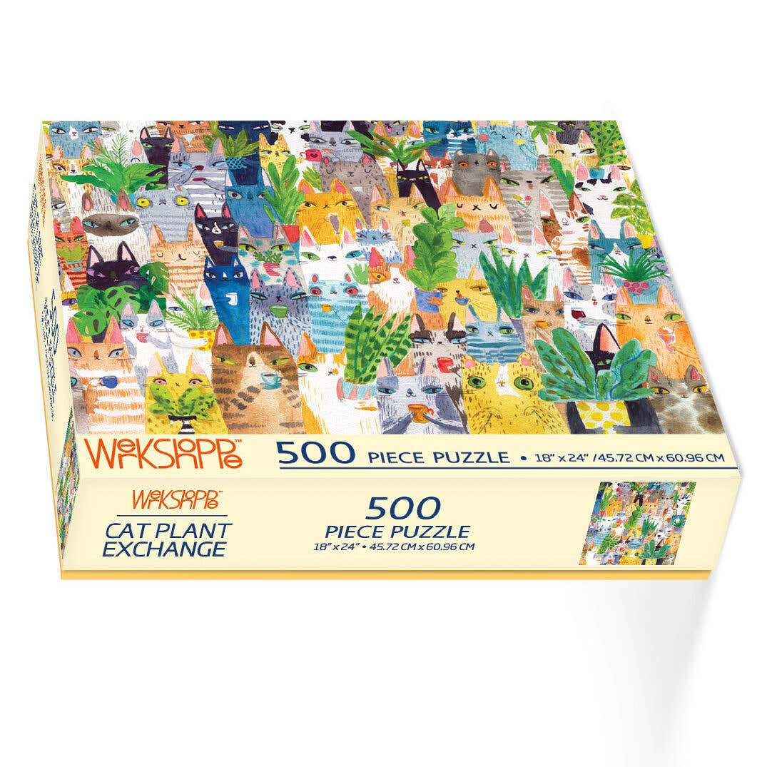 Cat Plant Exchange - 500 Piece Puzzle (WerkShoppe)