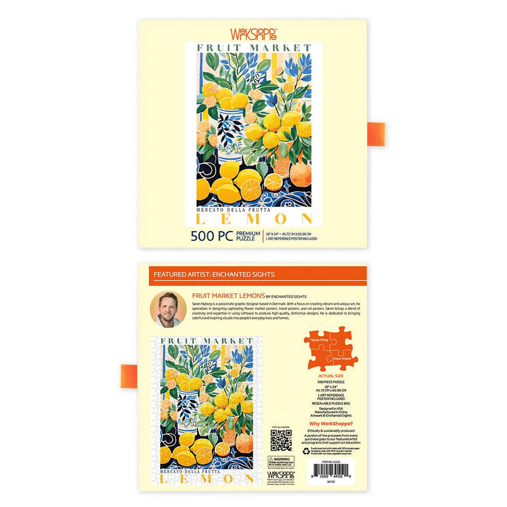 Fruit Market Lemons - 500 Piece Puzzle (WerkShoppe)