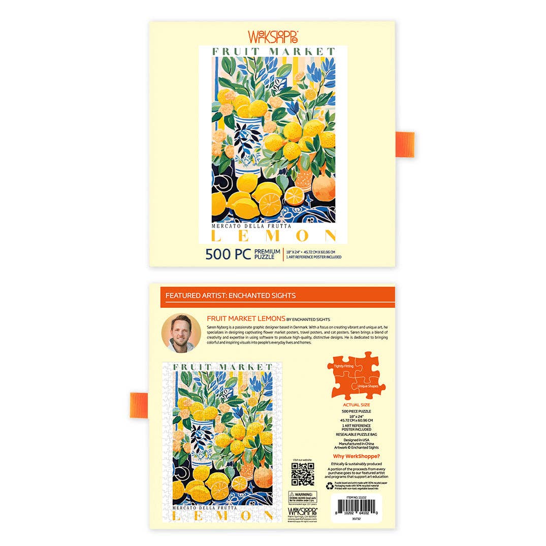 WerkShoppe 500 Pc Puzzle - Fruit Market Lemons