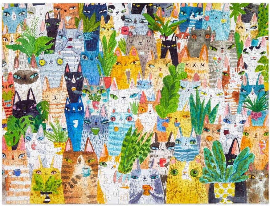 Cat Plant Exchange - 500 Piece Puzzle (WerkShoppe)